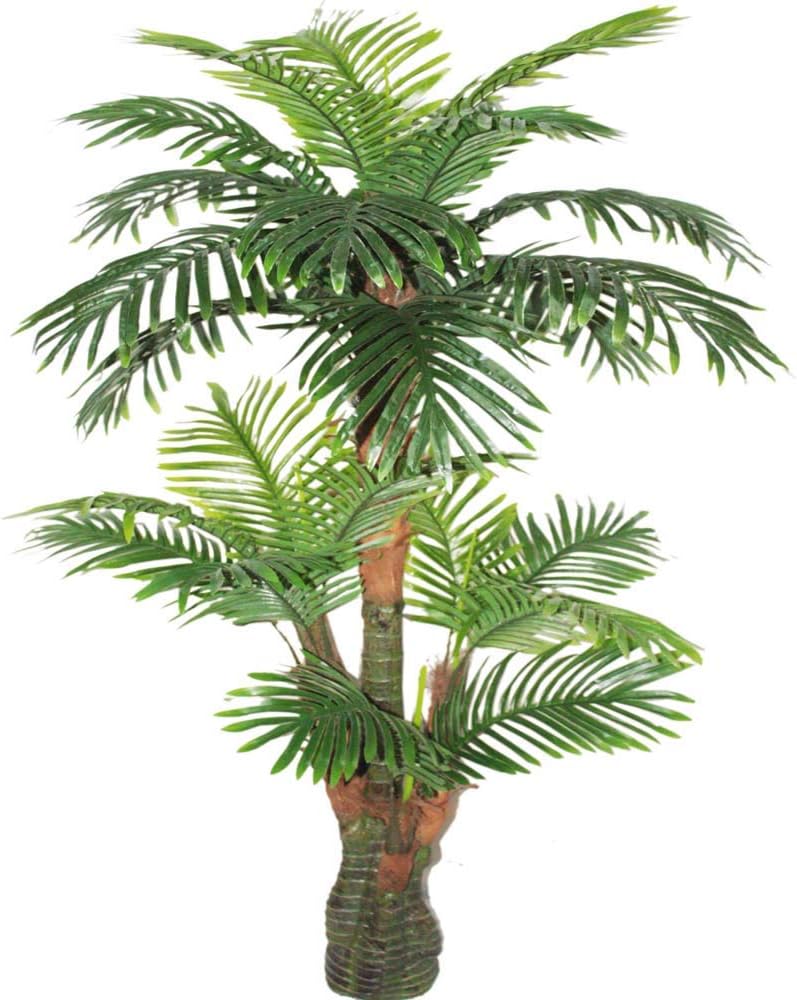 AMERIQUE Gorgeous & Unique 5 Feet Tropical Palm Artificial Plant Silk Tree, Real Touch Technology, with UV Protection, Super Quality, 5', Green