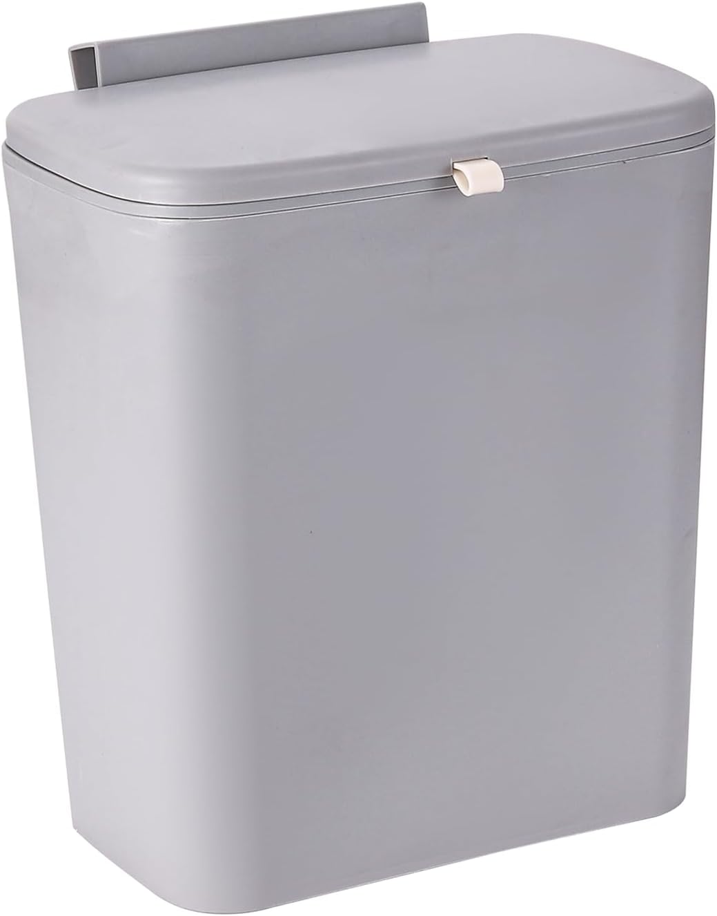 2.4 Gallon Kitchen Compost Bin for Counter Top or Under Sink,Hanging Kitchen Trash Can,Plastic Wall Mounted Garbage Can,Small Kitchen Waste Basket,Food Waste Bin for Countertop,Grey