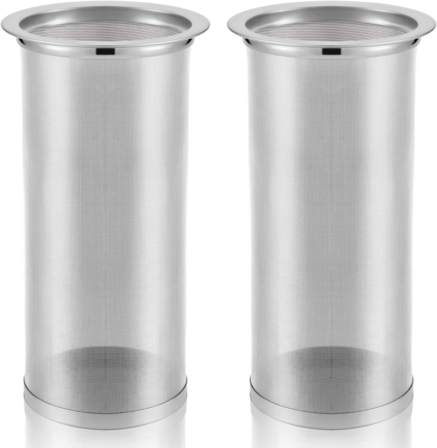 2 Pcs Cold Brew Coffee Filter 2 Quart Coffee Tea Infuser Stainless Steel Mesh Filter Mason Canning Jar Coffee Filter Reusable Mesh Coffee Filter for Wide Mouth Mason Canning Jar and Iced Tea Maker