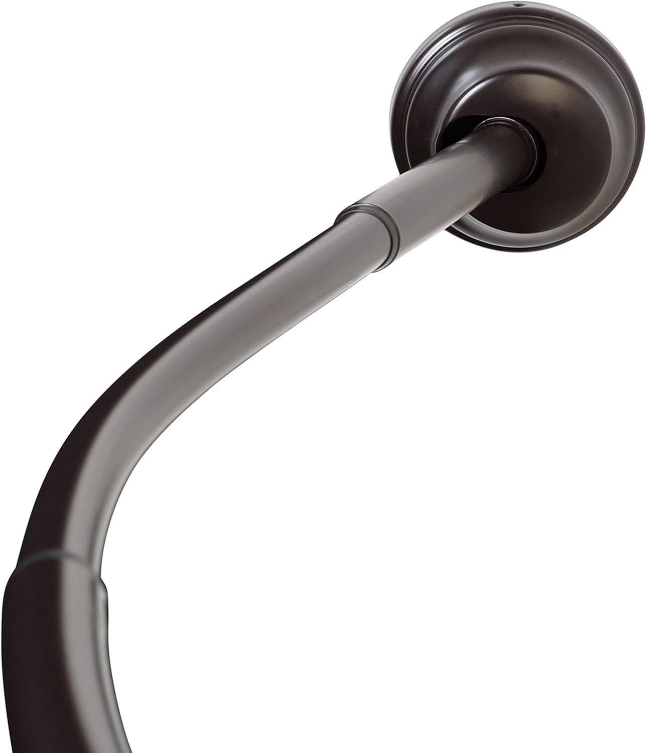 Zenna Home Rustproof Curved Stall-Sized Shower Curtain Rod for Small Shower Stall Spaces, 32 - 40 (Not for Standard Shower Sizes), Shower Rod Has Choice of Tension or Permanent Mount, Bronze