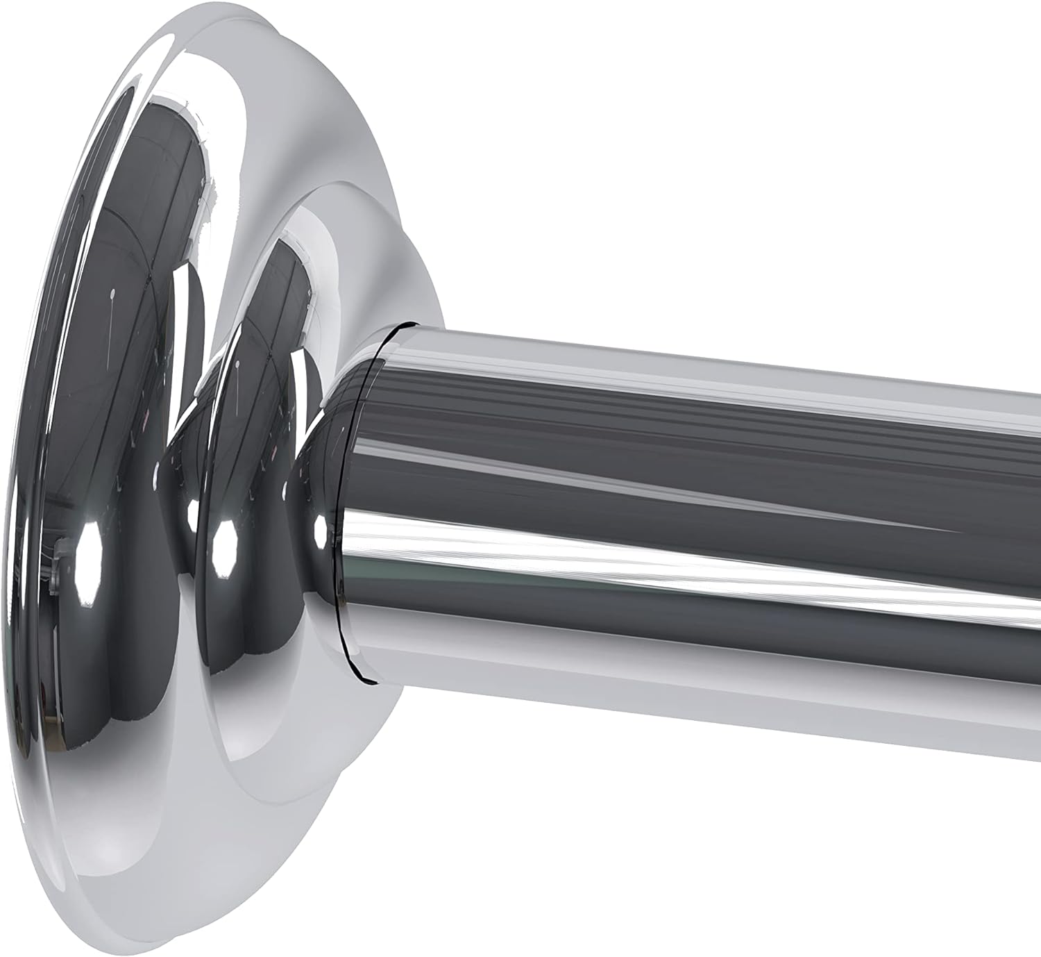 Zenna Home Permanent-Mount Adjustable Shower Rod, 44-72, Chrome