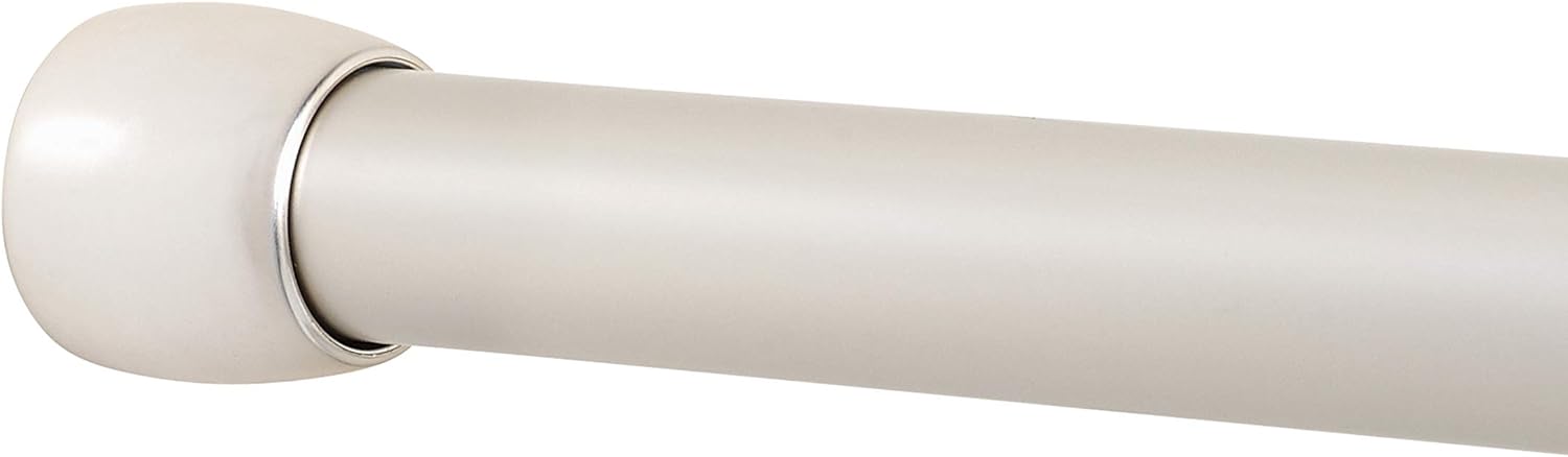 Zenna Home Neverrust Aluminum Tension Shower Rod, 54-88, Brushed Nickel