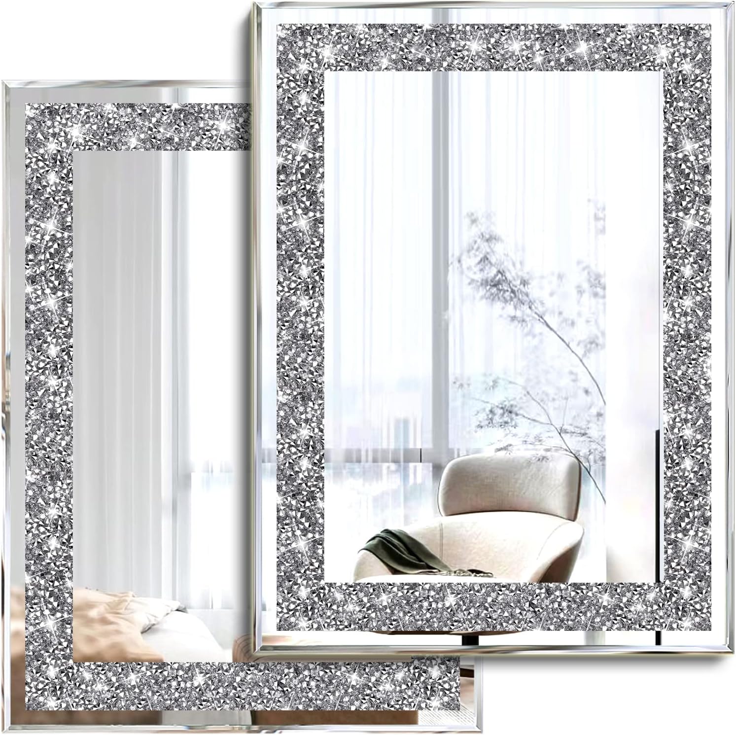 I saw these besutiful mirrors and bought them but still deciding the perfect placeAnd which picture to hightlightWith thrse mirrors