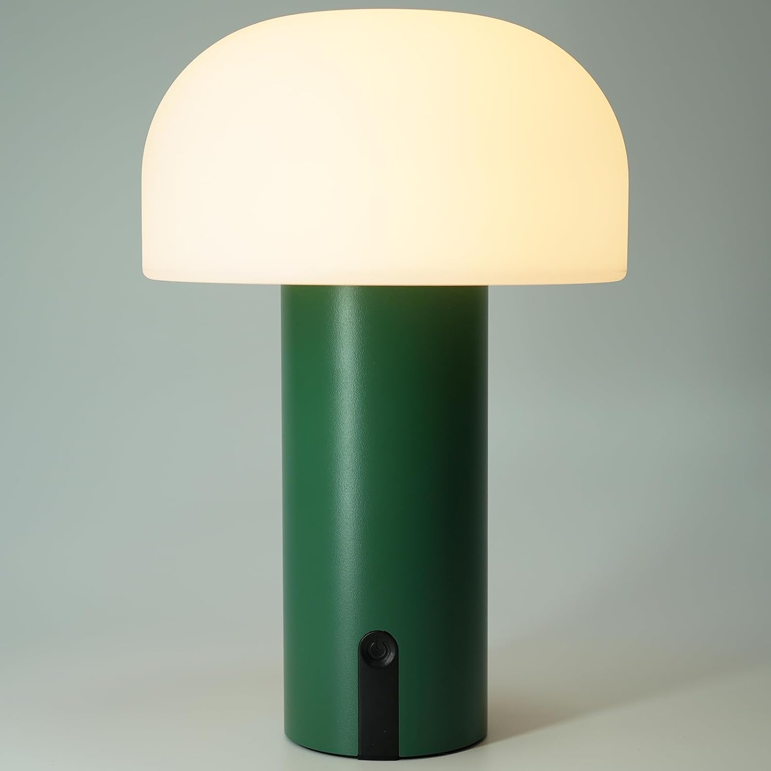 Outdoor Mushroom Table Lamp Waterproof, Cordless Table Lamps Rechargeable, Battery Operated Lamp with USB Charging, Touch Dimmable Night Light for Bedroom/Patio/Camping/Dinning (Green)