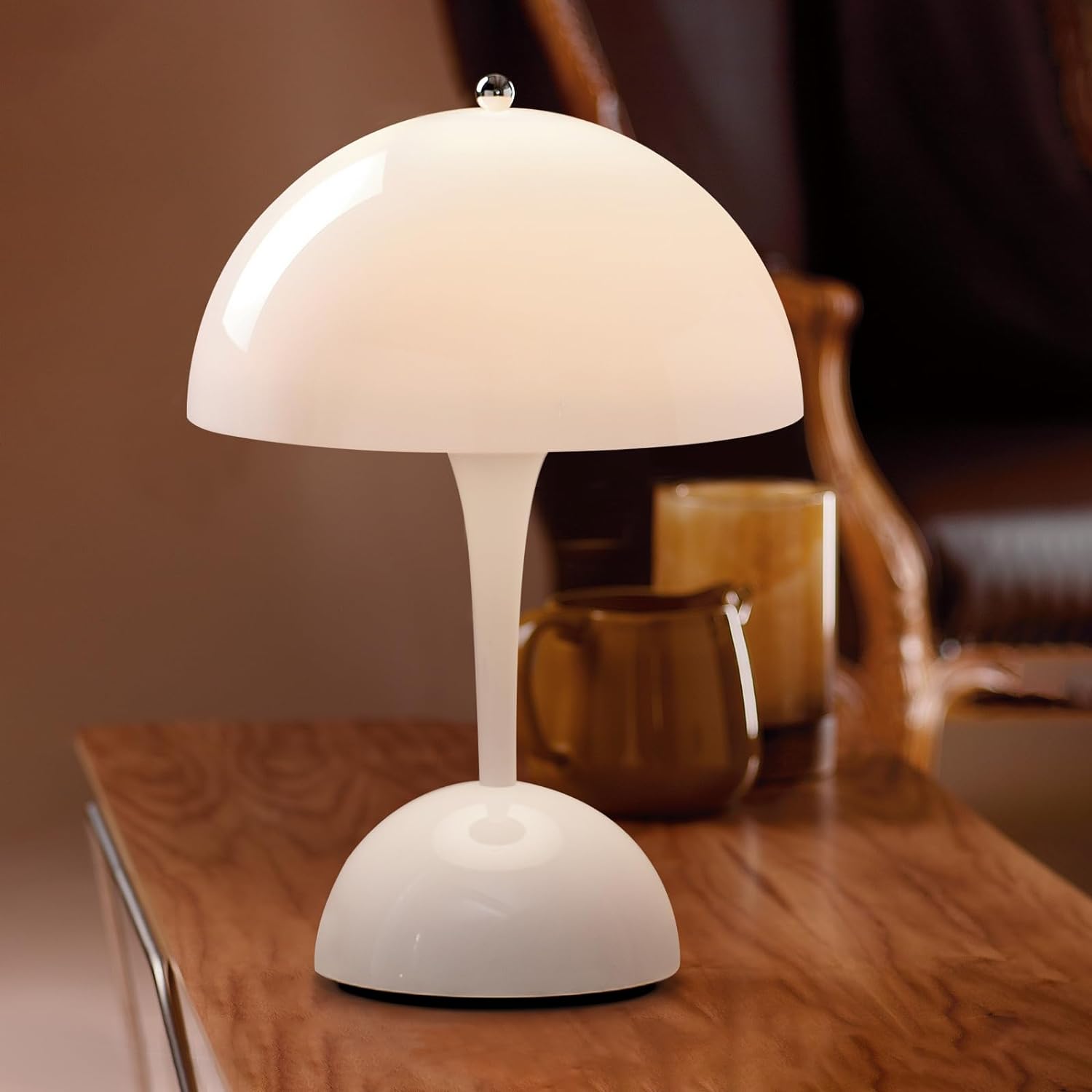 Cordless Table Lamp-Touch Lamp Dimmable, Battery Operated Rechargeable, for Home Outdoor(White)