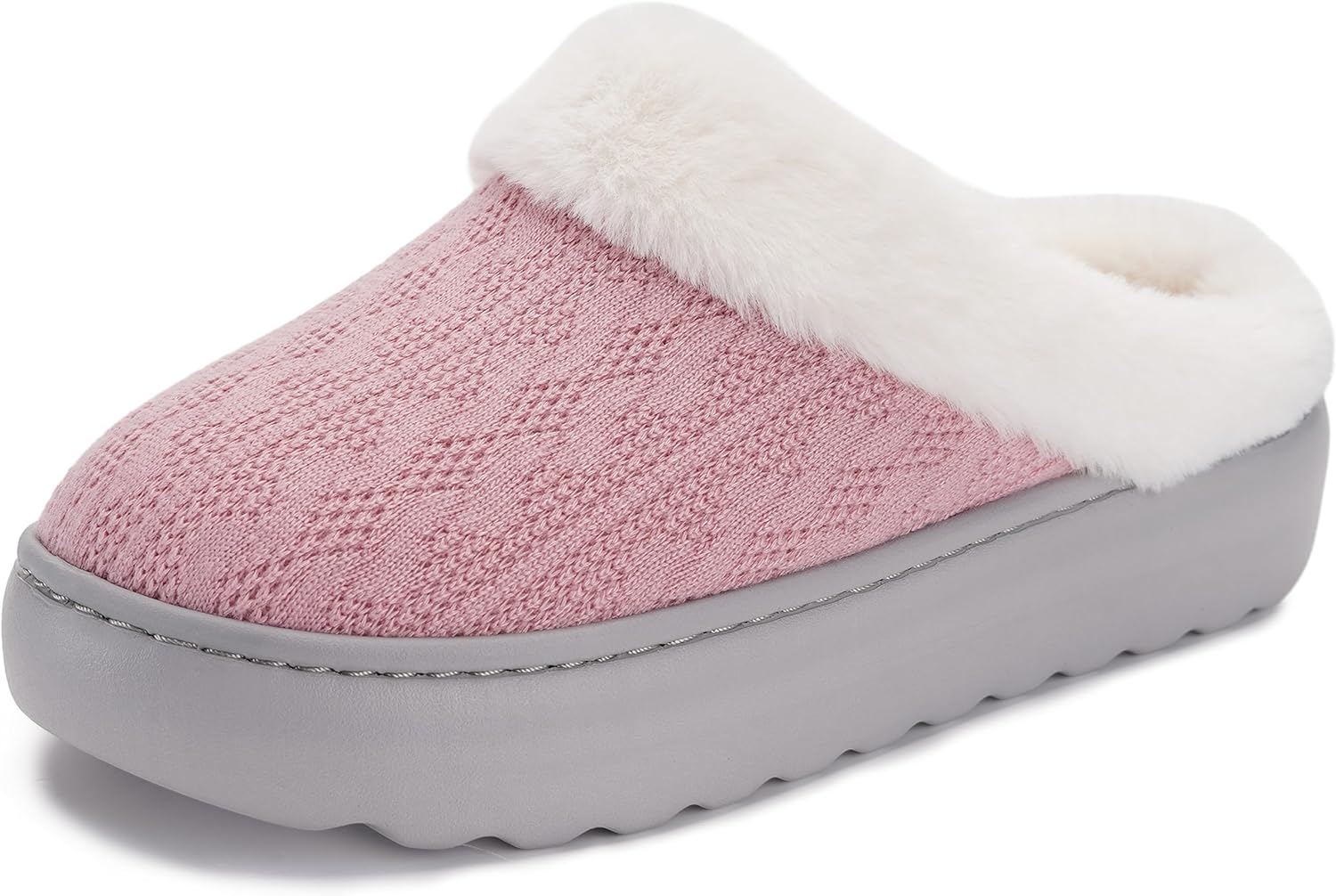 BRONAX Pillow Warm Fuzzy House Slippers for Women with Cushioned Thick Sole