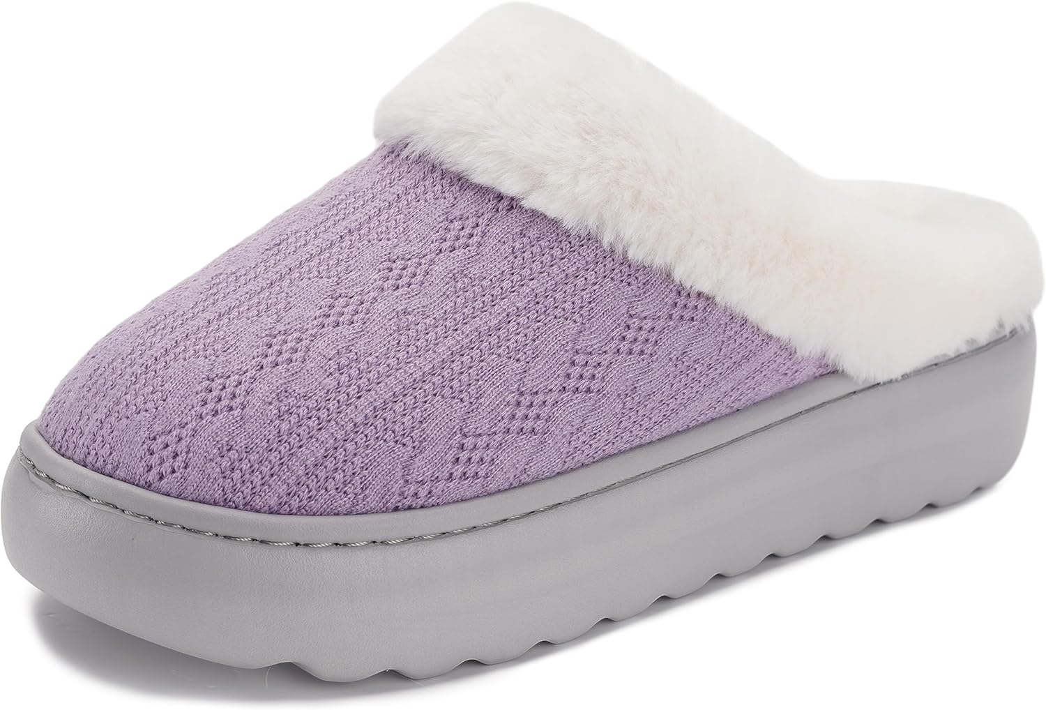 BRONAX Pillow Warm Fuzzy House Slippers for Women with Cushioned Thick Sole