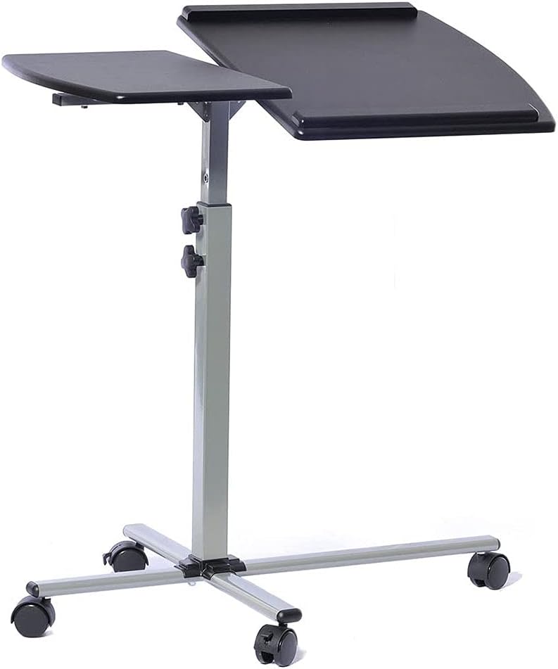 Techni Mobili Rolling Adjustable Laptop Cart, Graphite