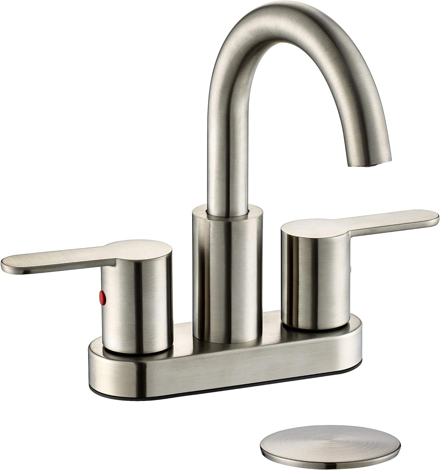 The product is high quality, easy to install, and very nice looking - even on an older solid surface countertop. The handles and faucet are high quality and appear to be durable. The downside I've found is that water spots show very easily, but overall - this is a minor inconvenience. The fixture is one I would definitely reccomend!