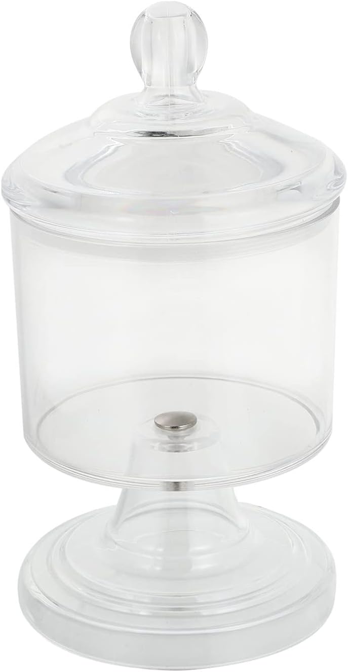 Zerodeko Glass Snack Containers Acrylic Apothecary Jar Candy Jar Decorative Candy Buffet Jar Clear Storage Jar Wedding Candy Organizer Storage Canister Candy Buffet Containers