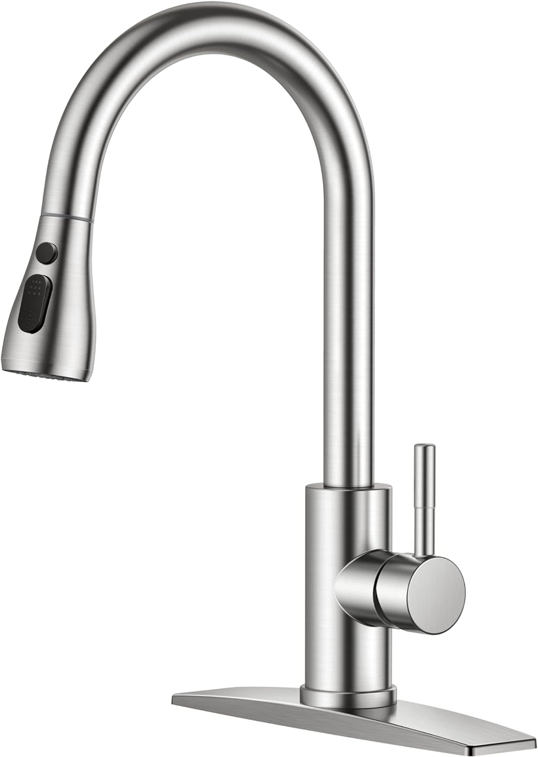 I bought this faucet to replace an existing faucet in our kitchen & it was very easy to install. You also can't beat the price! The new faucet included simple easy to read directions for one hole and two hole application. The faucet operation is very user friendly. The handle motion is smooth and sprayer detaches and moves and retracts freely. Nozzle head has 2 convenient settings to turn water off and on and a setting to change flow from stream to spray. Over all, very happy - This faucet is we