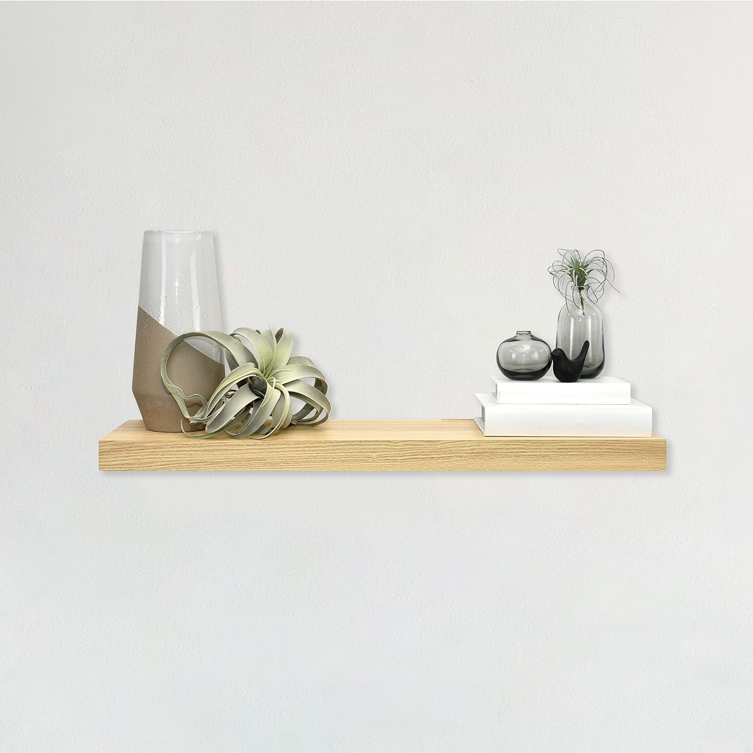 MCS Floating Shelf, Room Decor Wooden Shelf, Natural Woodgrain, 36 x 8 Inch