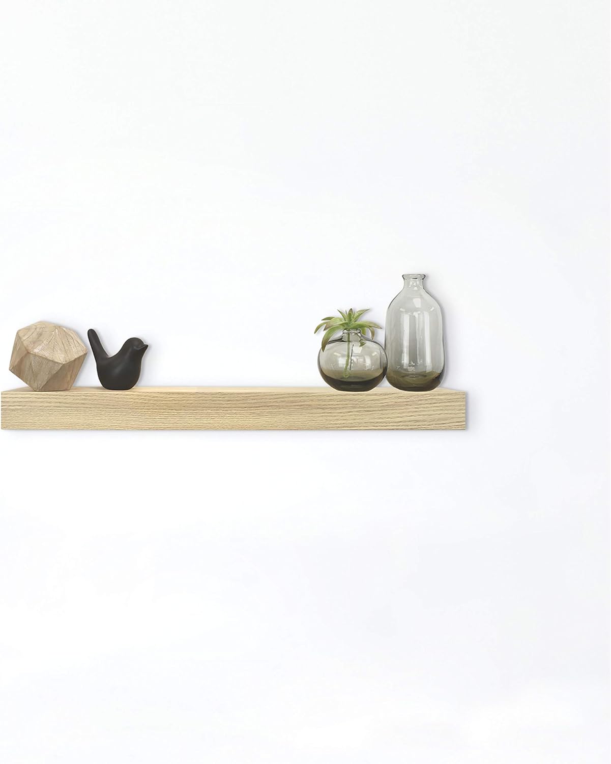 MCS Natural Woodgrain Floating Shelf, 24 Inch x 4 Inch, 24 x 4