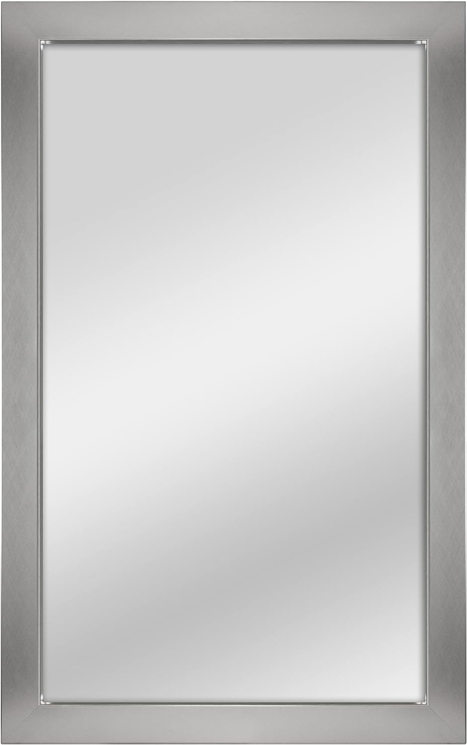 MCS Thin Gallery Large Wall Mirror, Modern Rectangle Mirror Home Decor for Living Room, Bedroom, or Bathroom, 23.4 by 37.4 Inch, Silver