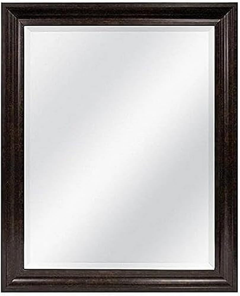 MCS Large Wall Mirror, Modern Rectangle Mirror Home Decor for Living Room, Bedroom, or Bathroom, 26.5 by 32.5 Inch, Bronze