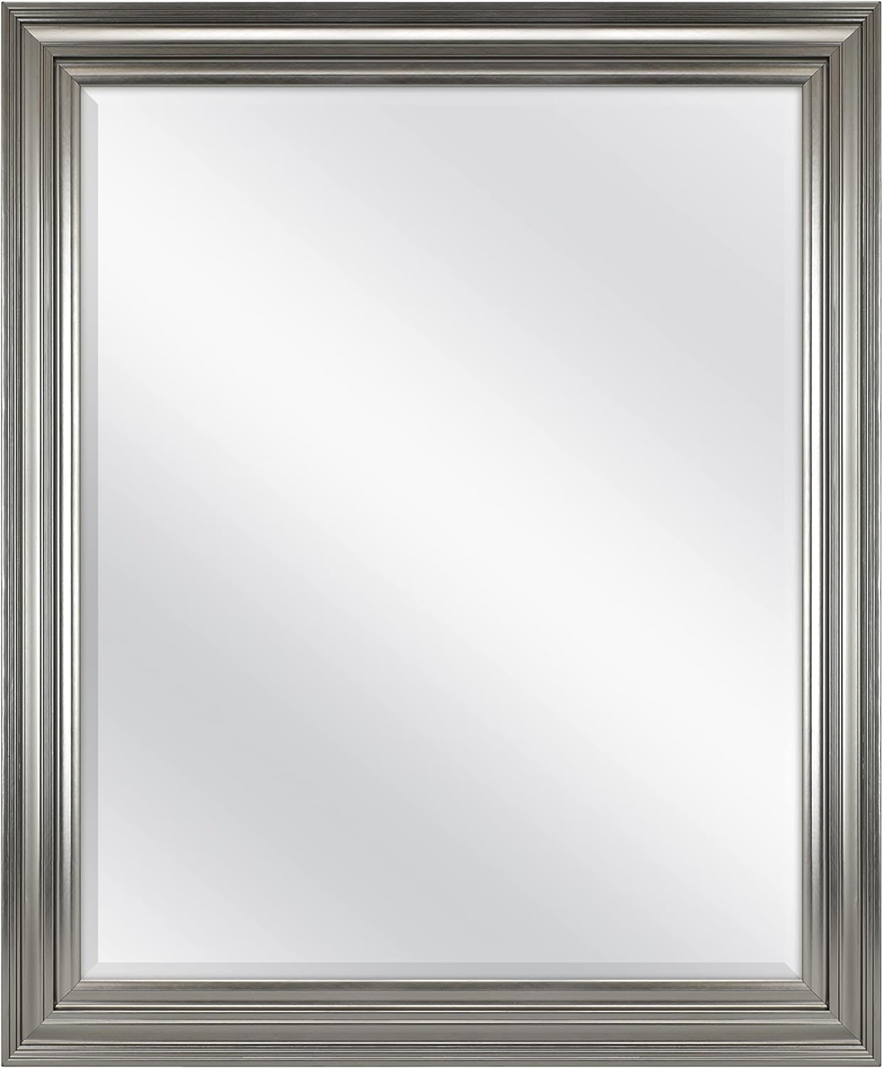 MCS Ezra Wall Mirror, Brushed Nickel, 28.66 x 34.66 in