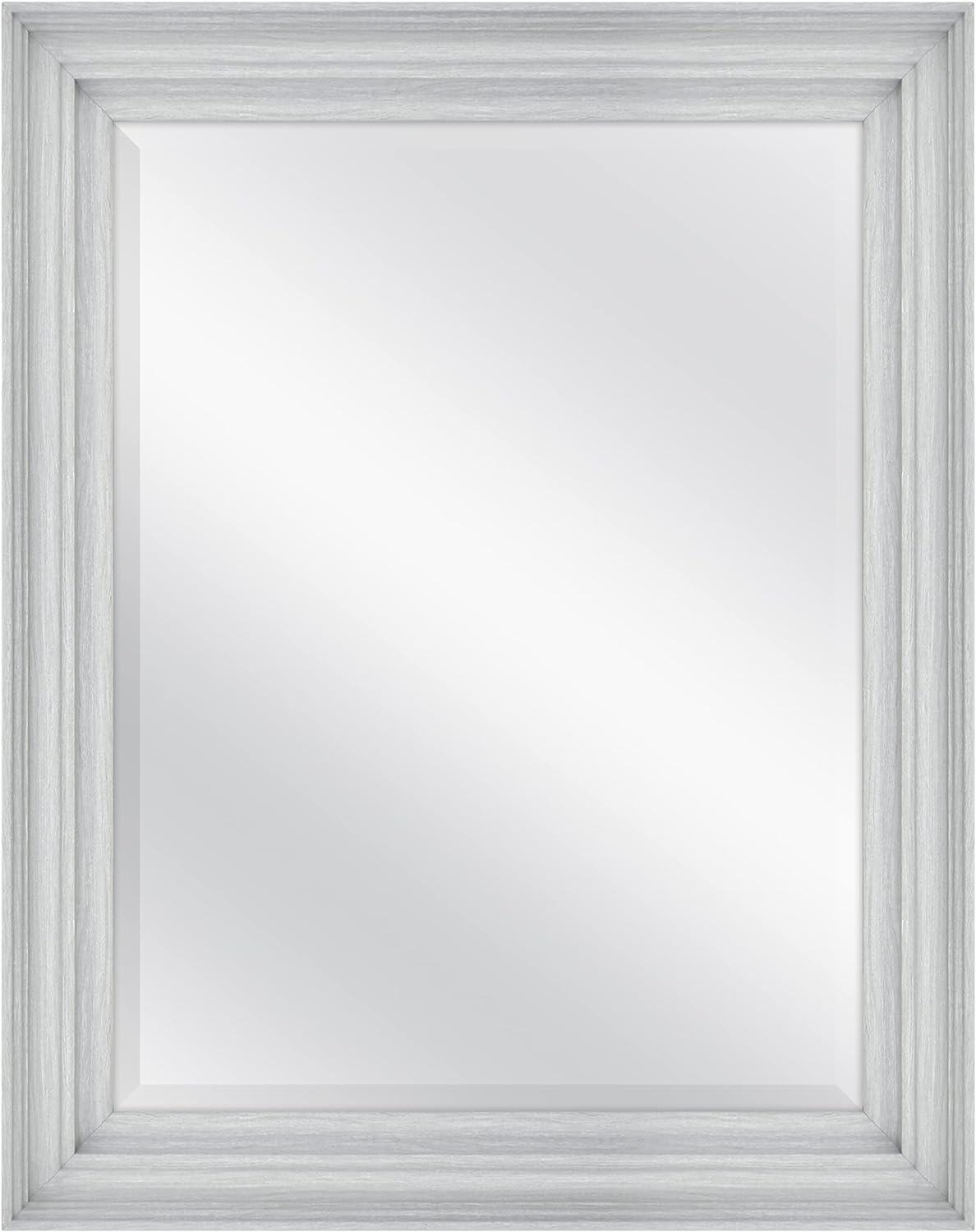 MCS Ezra Wall Mirror, Gray Woodgrain, 22.66 x 28.66 in