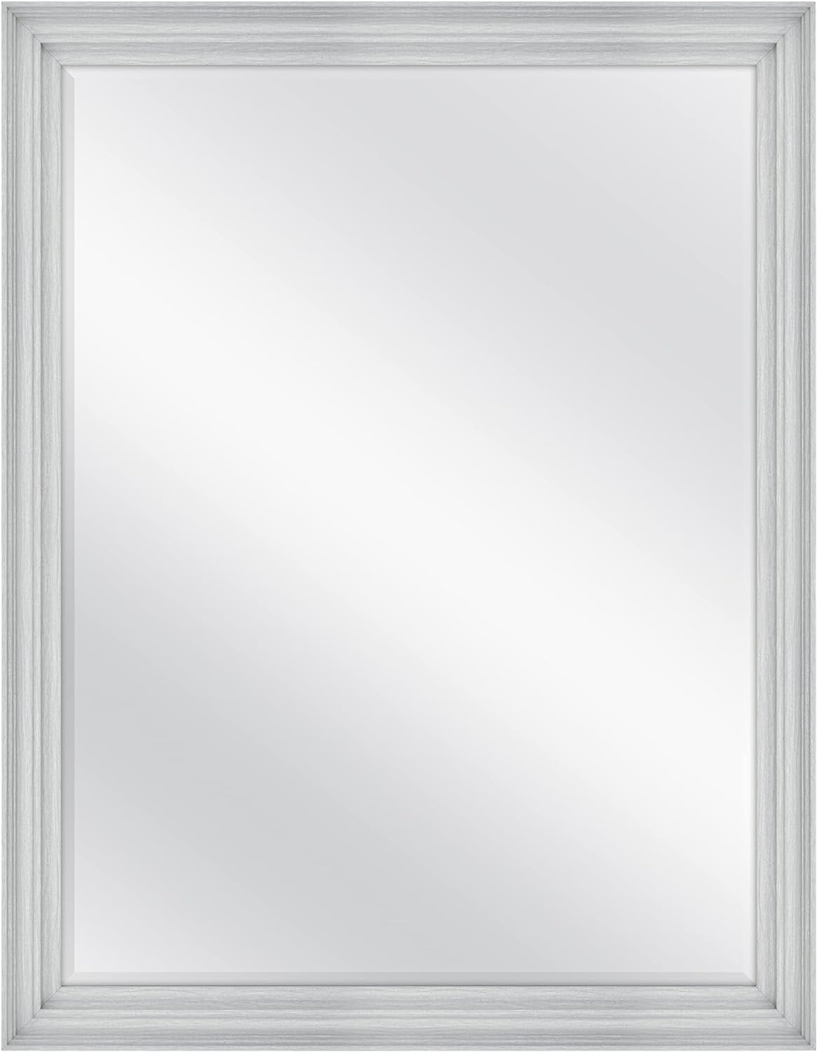 MCS Ezra Wall Mirror, Gray Woodgrain, 34.66 x 44.66 in