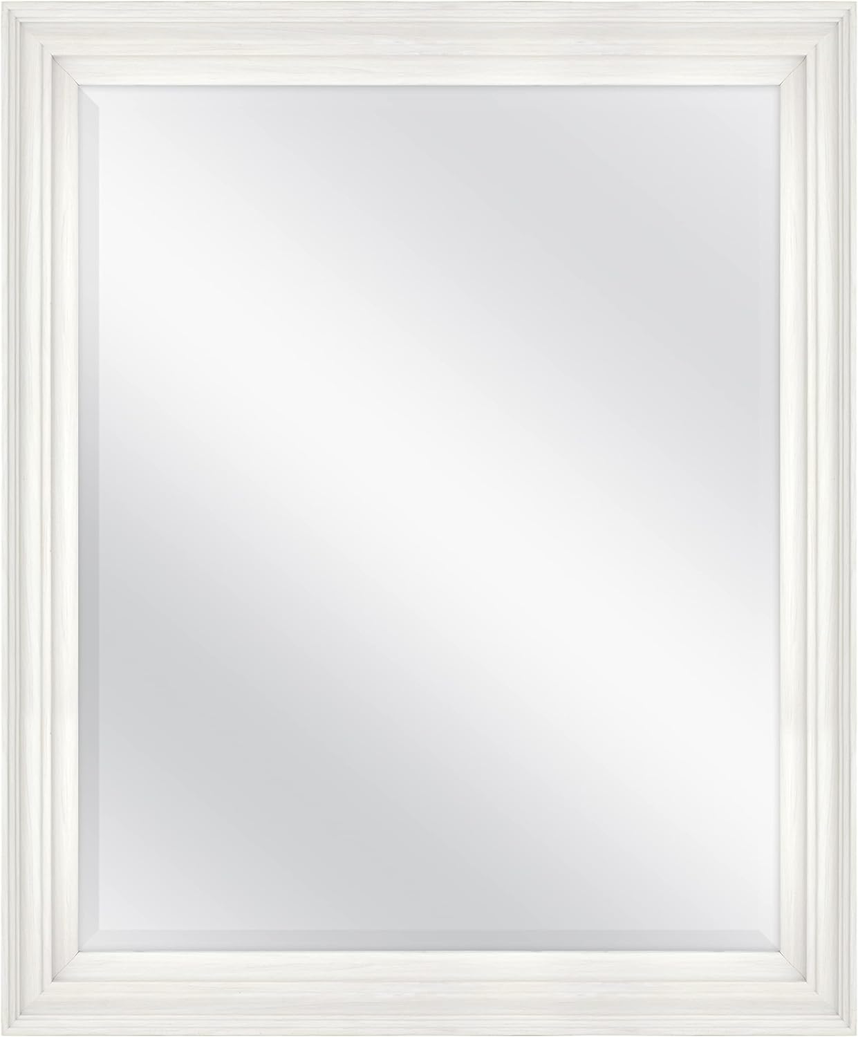 MCS Ezra Wall Mirror, White Woodgrain, 28.66 x 34.66 in