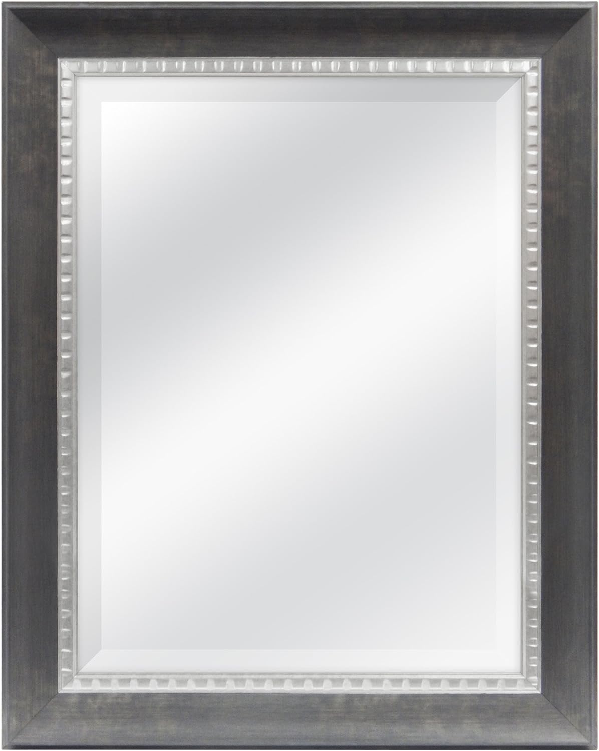 MCS 18x24 Inch Sloped Mirror with Dental Molding Detail, 23.5x29.5 Inch Overall Size, Bronze (20559)