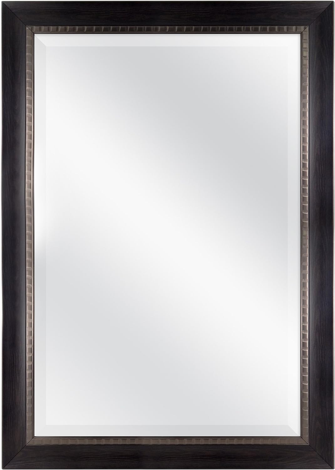 MCS 24x36 Inch Sloped Mirror, 29.5x41.5 Inch Overall Size, Dark Walnut (20569)