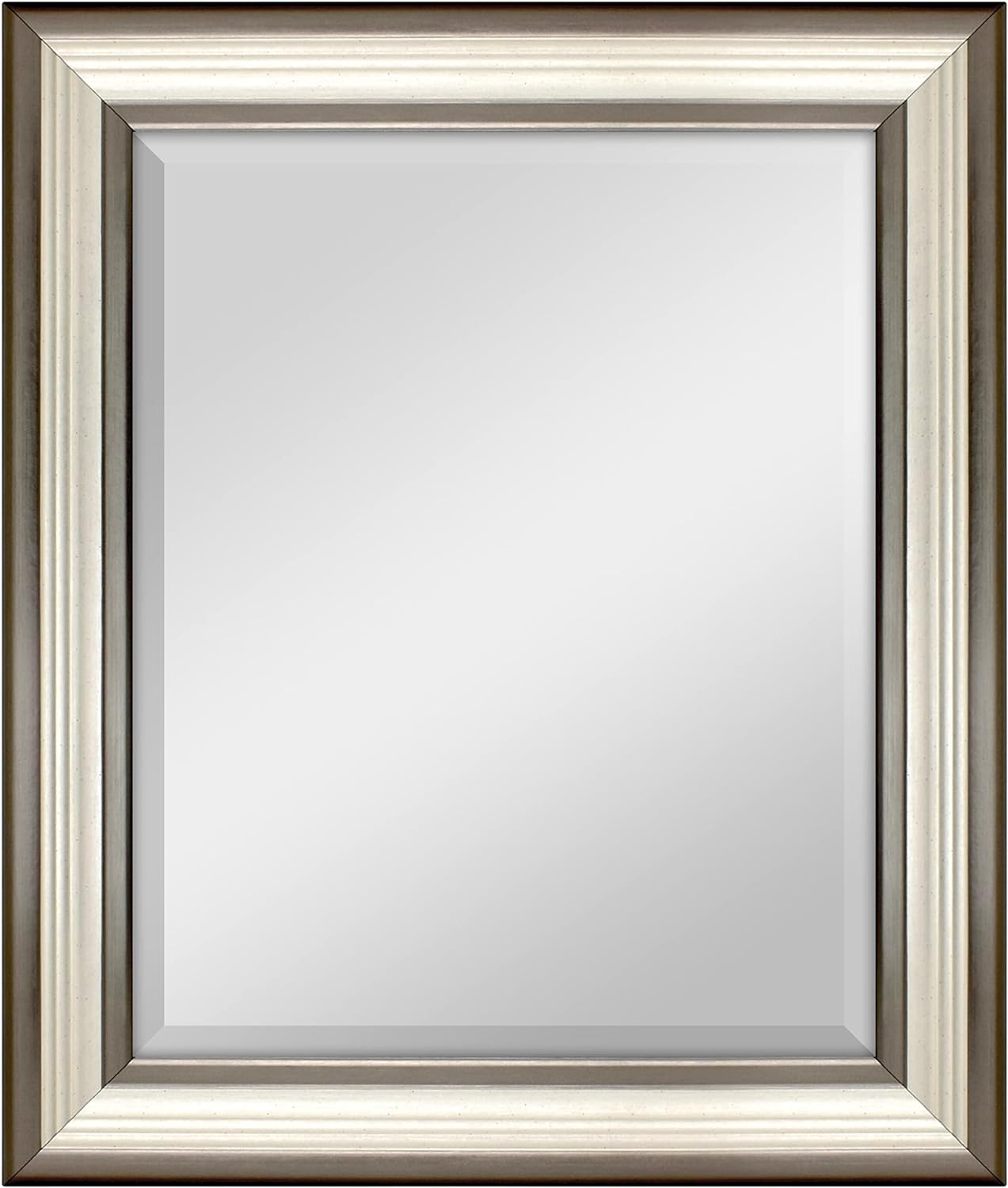 MCS 16x20 Inch Ridged Mirror, 21x25 Inch Overall Size, Silver (20578)