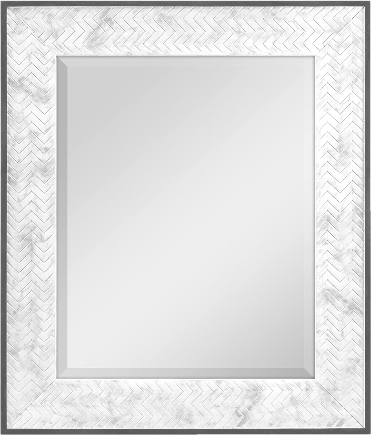 MCS 16x20 Inch Chevron, 22x26 Overall Size, Marble Mirror, 22 x 26 Inch,