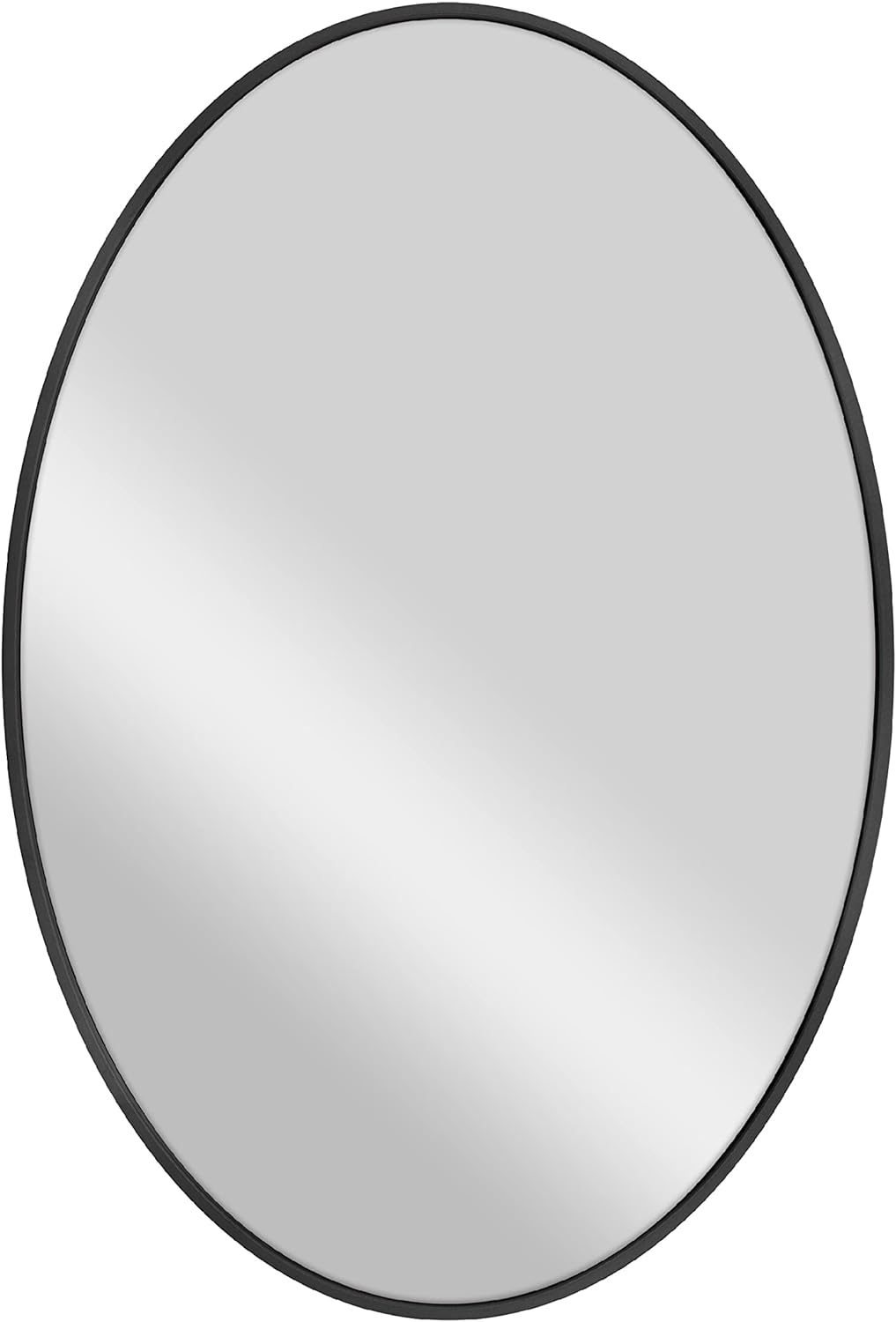 MCS Master & Co. Modern Metal Large Wall Mirror, Minimalist Home Decor Oval Mirror for Living Room, Bedroom, or Bathroom, 21 by 31 Inch, Black