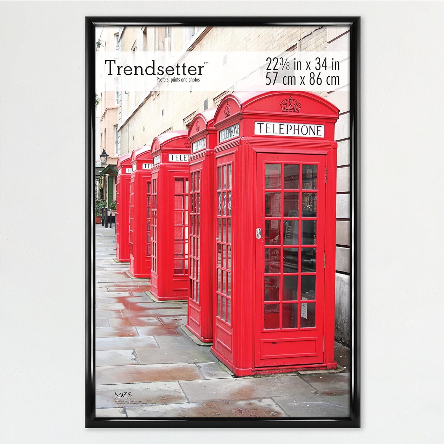 MCS Trendsetter Poster Frame, Black, 22.75 x 34 in, Single