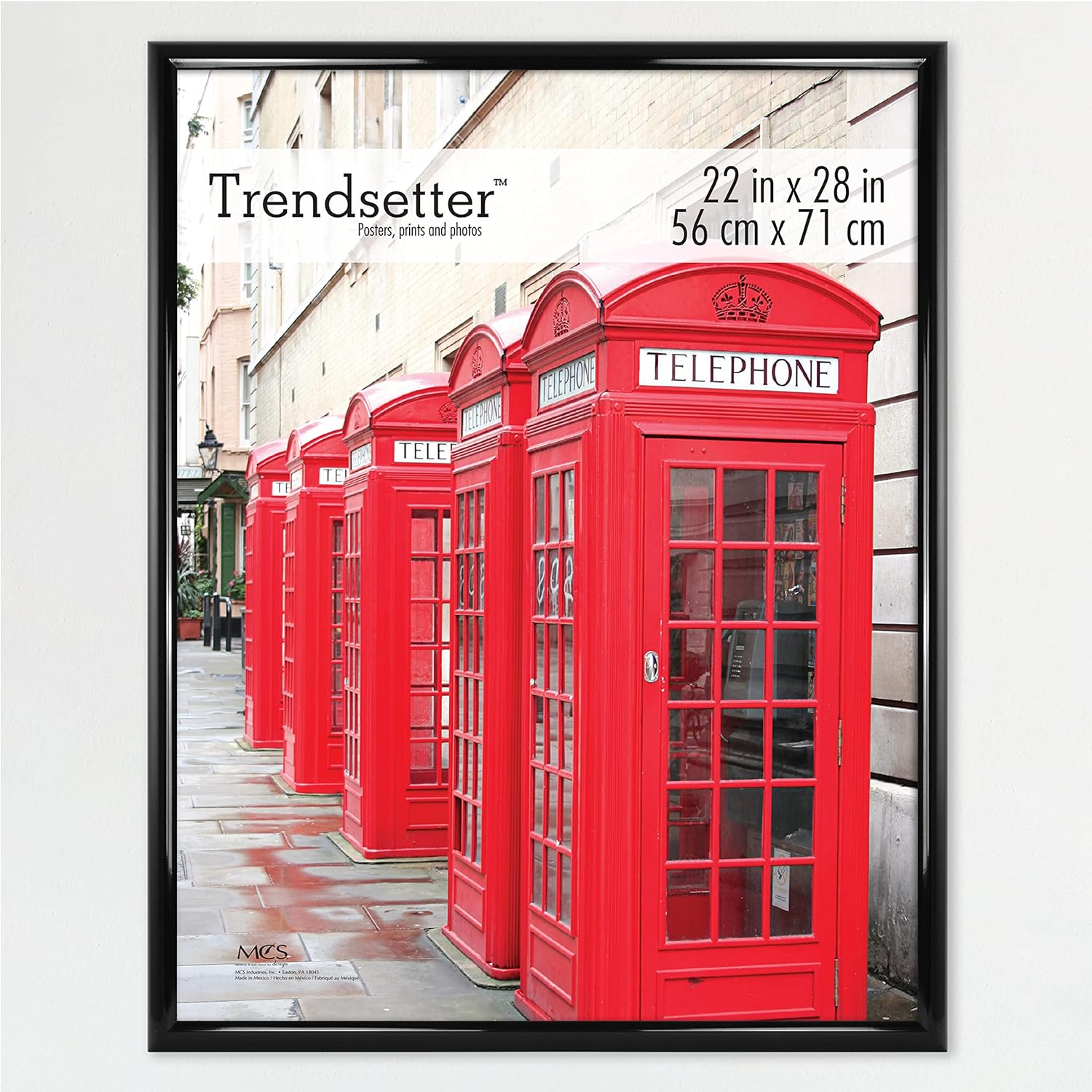 MCS Trendsetter Poster Frame, Black, 22 x 28 in, Single