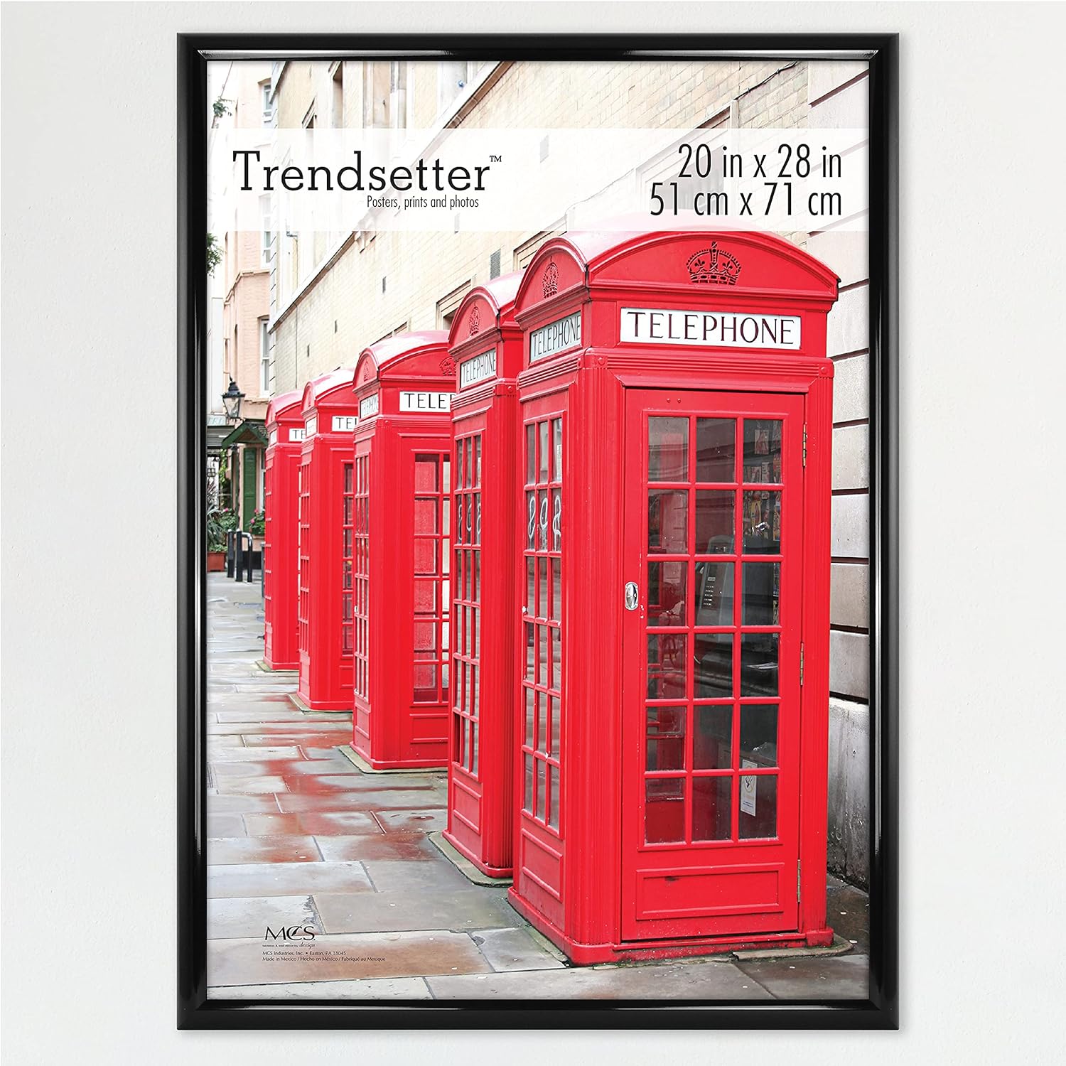 MCS Trendsetter Poster Frame, Black, 20 x 28 in, Single