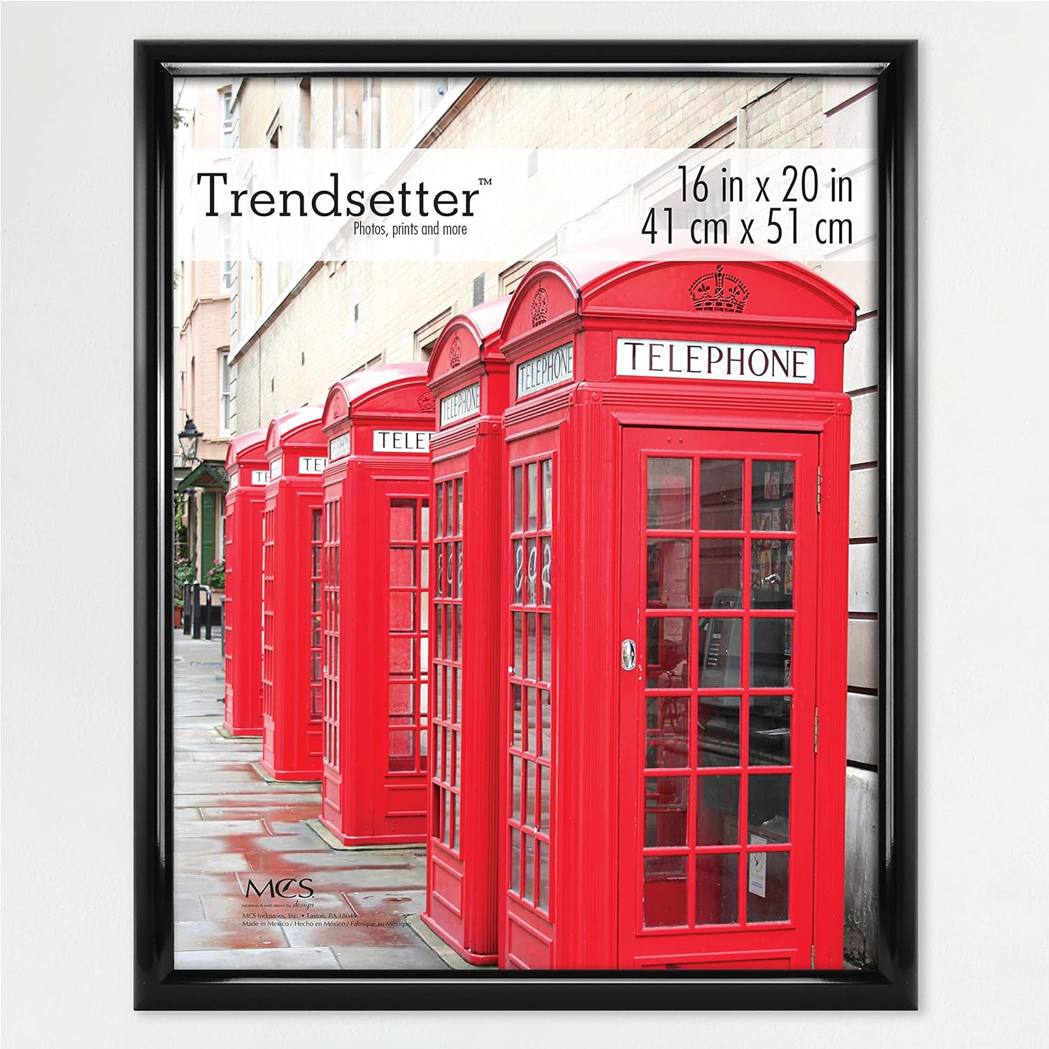 MCS Trendsetter Poster Frame, Black, 16 x 20 in, 1 Count (Pack of 1)