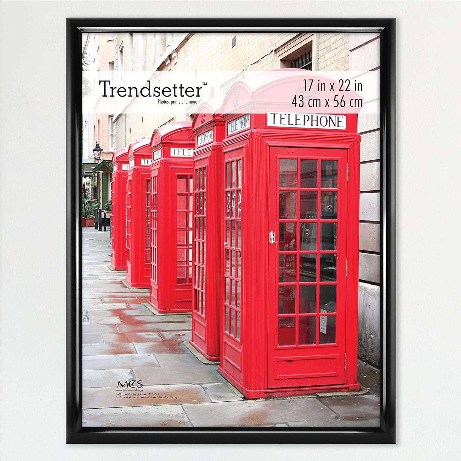 MCS Trendsetter Poster Frame, Black, 17 x 22 in, Single