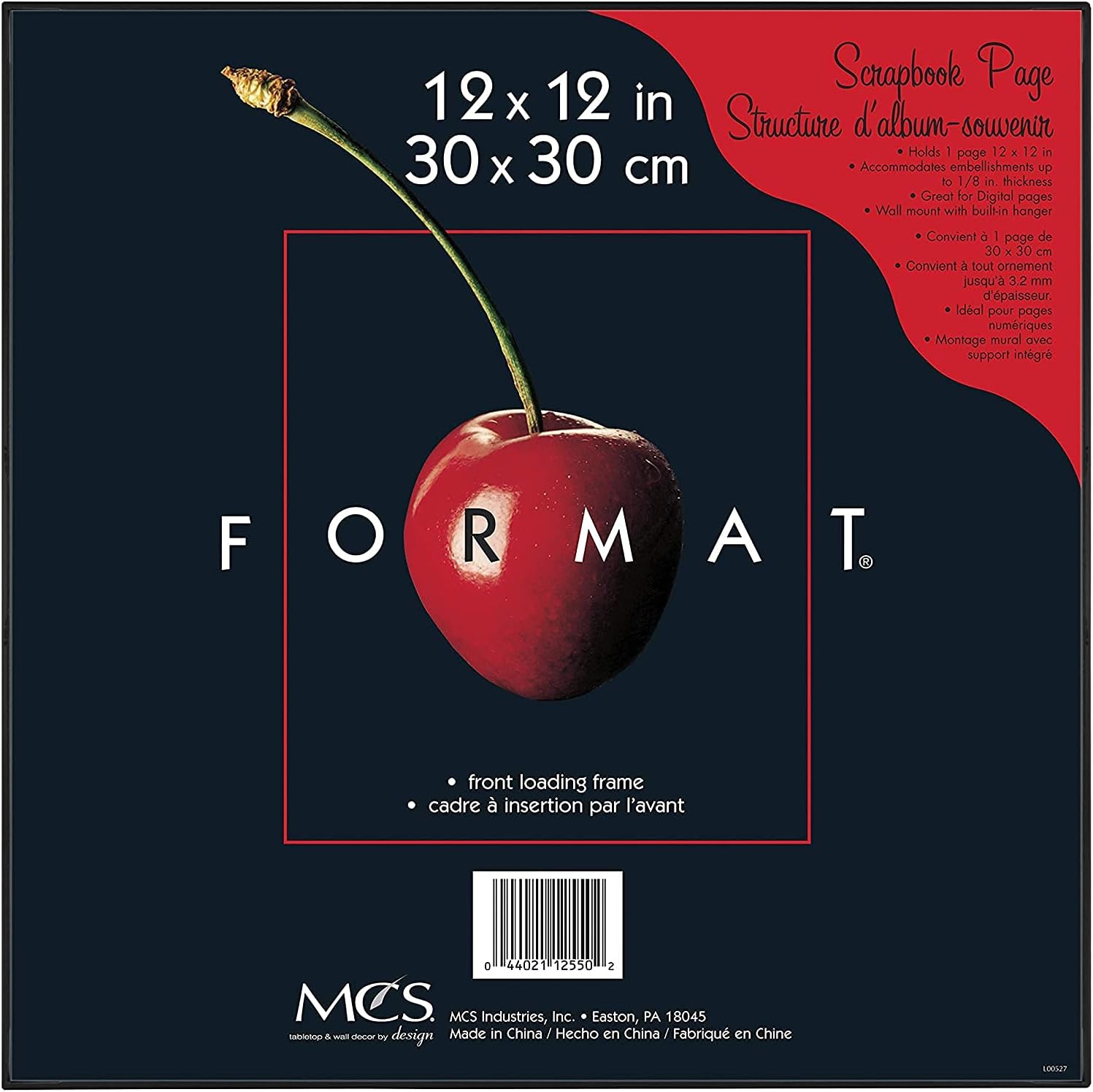 MCS Format Picture Frames, Gallery Wall Frames, Black, 12 x 12, Single