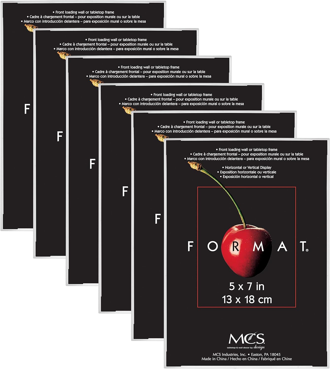 MCS Format Picture Frames, Gallery Wall Frames, White, 5 x 7, 6-Pack