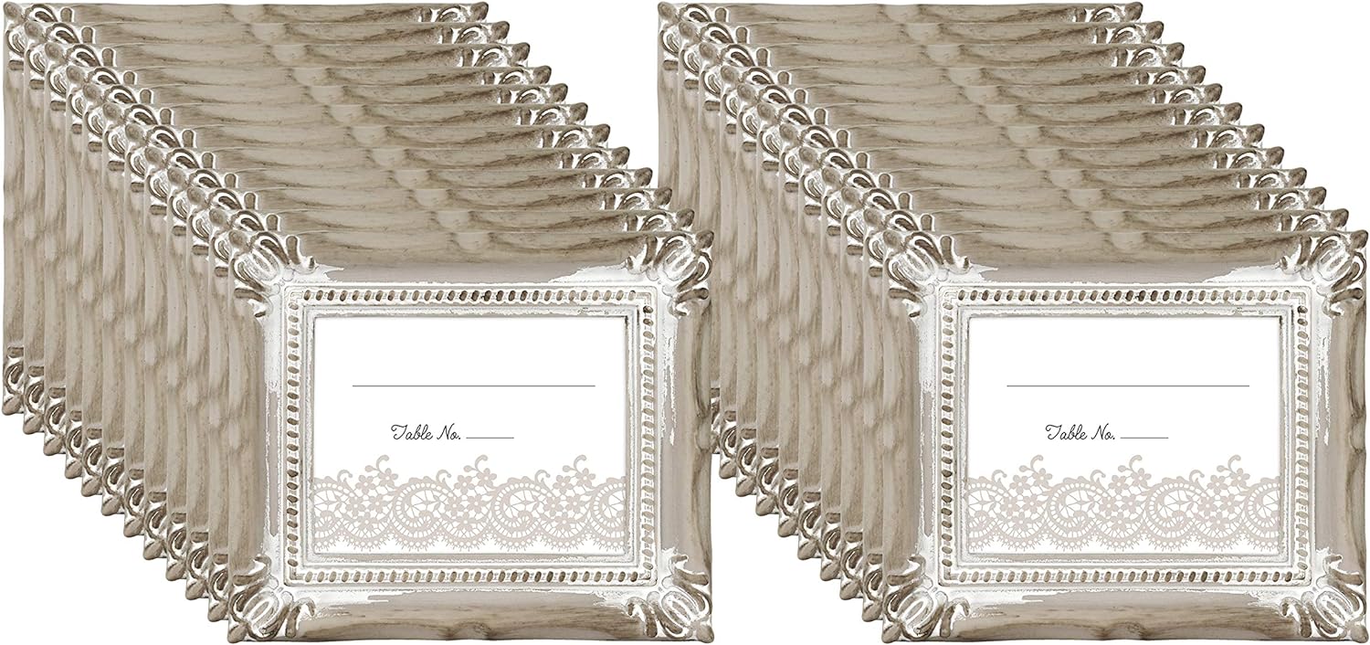 MCS Wedding Photo Frame/Placecard Holder, 69043, 24-Pack, Rustic Brown