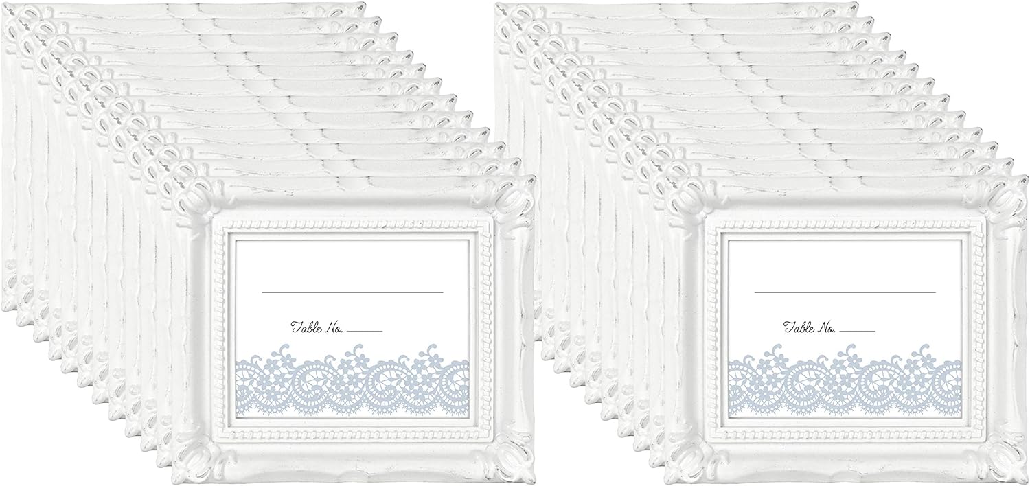 MCS Wedding Photo Frame/Placecard Holder, 69040, 24-Pack, White