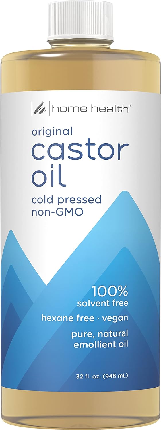 Home Health Original Castor Oil - 32 Fl Oz - Promotes Healthy Hair & Skin, Natural Skin Moisturizer - Pure, Cold Pressed, Non-GMO, Hexane-Free, Solvent-Free, Paraben-Free, Vegan