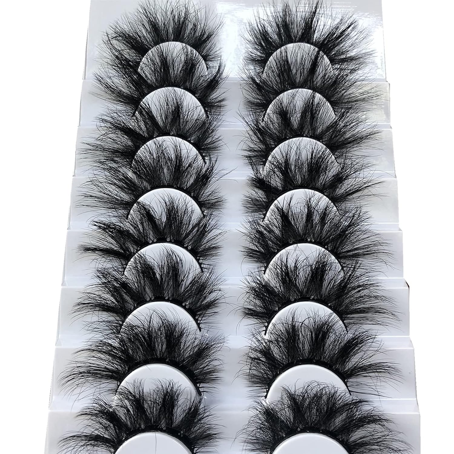 GMAGICTOBO False Eyelashes Fluffy Wispy Eyelashes Faux 3D Mink Lashes Thick Volume Long Soft Dramatic Strip Eye Lashes Pack 8 Pairs