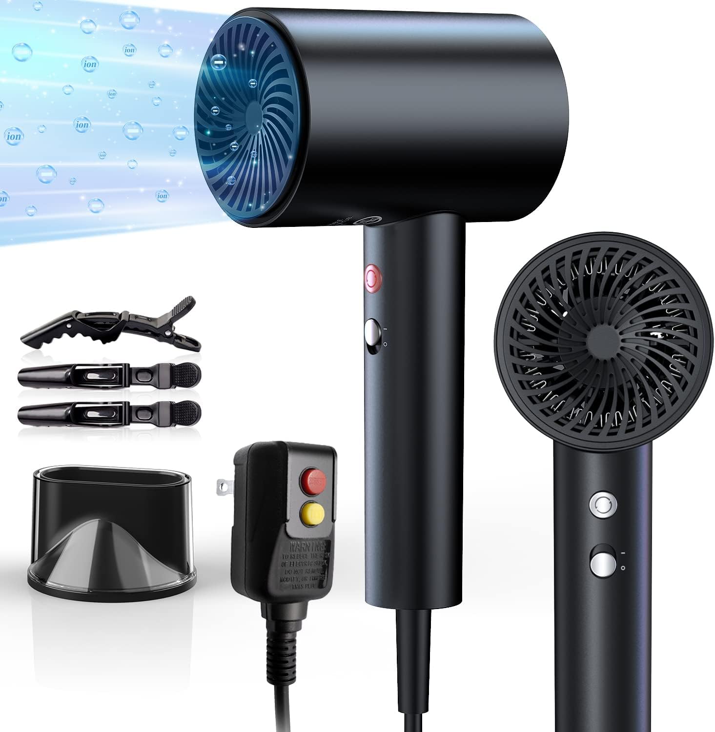 Ionic Hair Dryer Hair Dryer Travel Hair Dryer secadoras de Cabello Hair dryers for Women hairdryer Blow Dryer Brush Hair dryers air Fryer Accessories for ogreem blowdryer Hair Blow Dryer