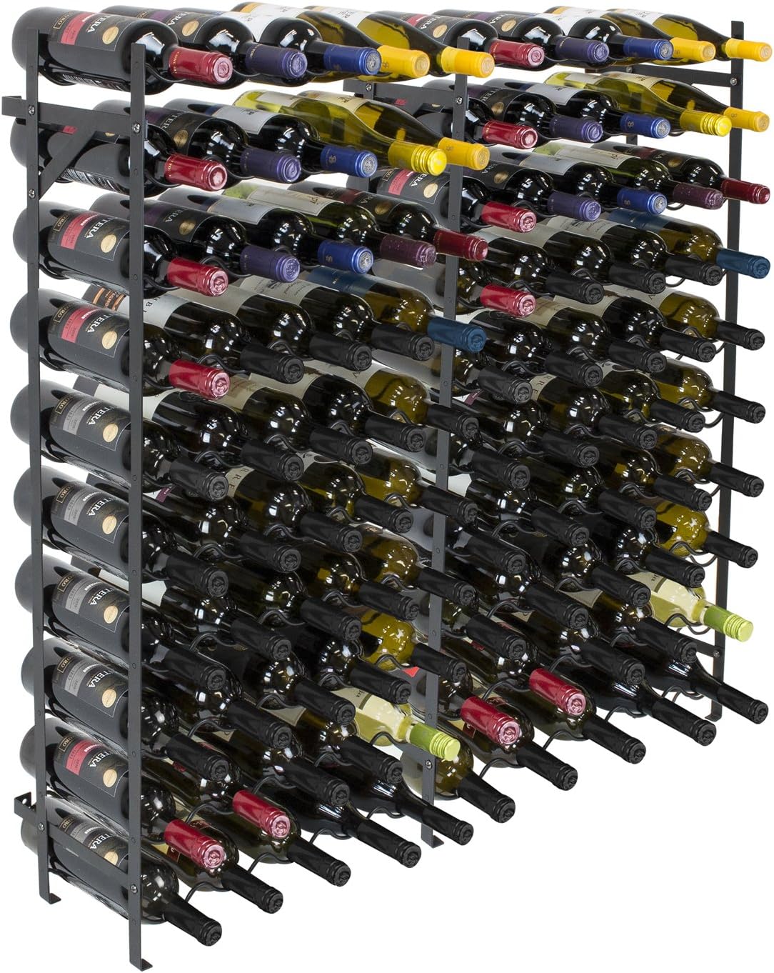 Sorbus Wine Rack Freestanding Floor - Wine Bottle Holder Holds 100 Bottles of Wine - 100 Bottle Capacity Wine Storage for Any Bar, Wine Cellar, Kitchen, Dining Room