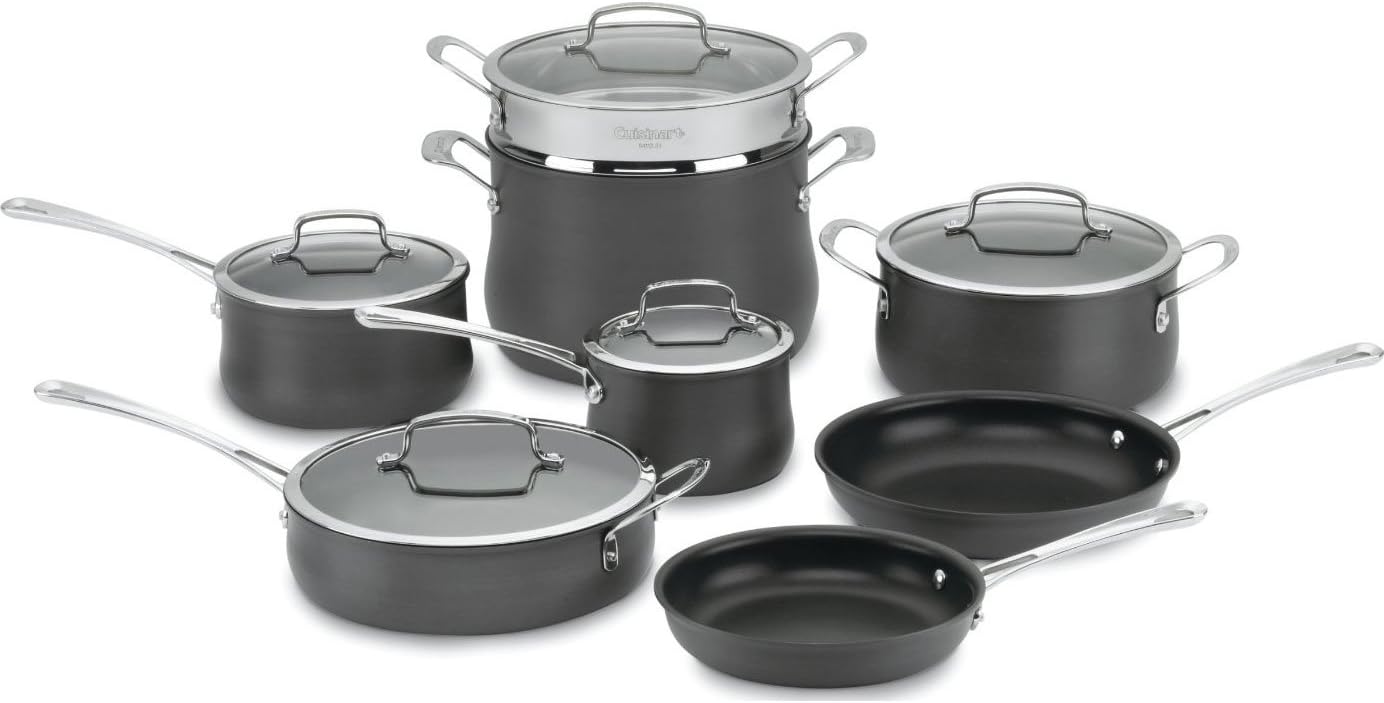 Cuisinart 64-13 13-Piece Hard Anodized Contour-Stainless-Steel, Cookware Set