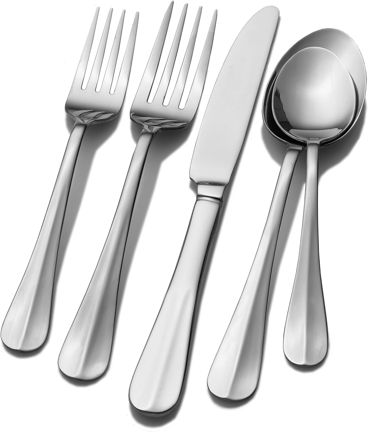 Pfaltzgraff Everyday Simplicity 53-Piece Stainless Steel Flatware Set, Service for 8