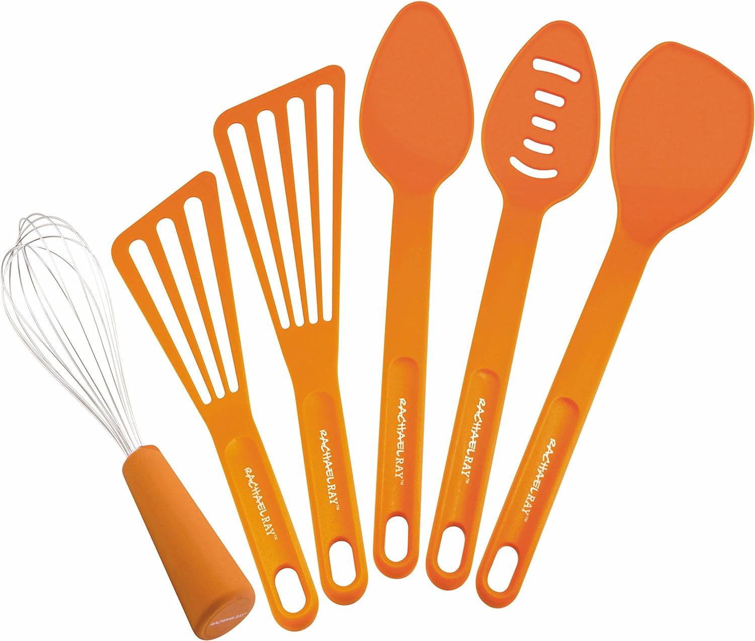 Rachael Ray Gadgets Utensil Kitchen Cooking Tools Set, 6 Piece, Orange