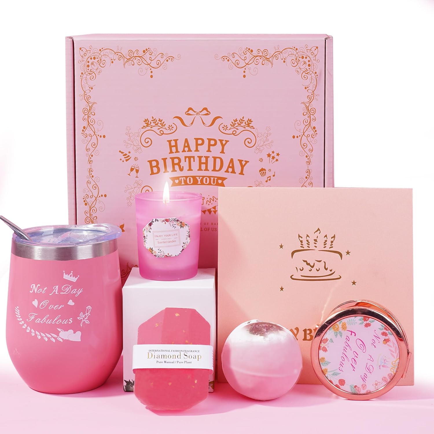 Birthday Gifts for Women Gift Box Relaxing Spa Gift Basket Set send unique birthday gifts for women send for Mom wife Sister Best Friend grandma birthday box send Christmas Gifts for Women Who Have