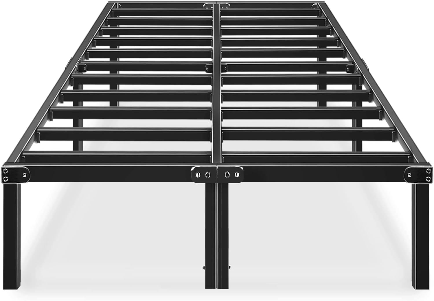 HAAGEEP Platform California King Bed Frame Cal Size Metal Bedframes with Storage No Box Spring Needed Heavy Duty 14 Inch