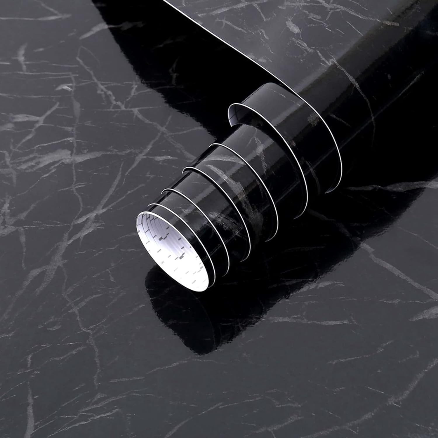 Arthome Black Marble Wallpaper,17x120 Peel and Stick Wallpaper, Black Marble Contact Paper Self-Adhesive and Removable Vinyl Wallpaper Waterproof Contact Paper for Cabinets Countertops Wall Covering