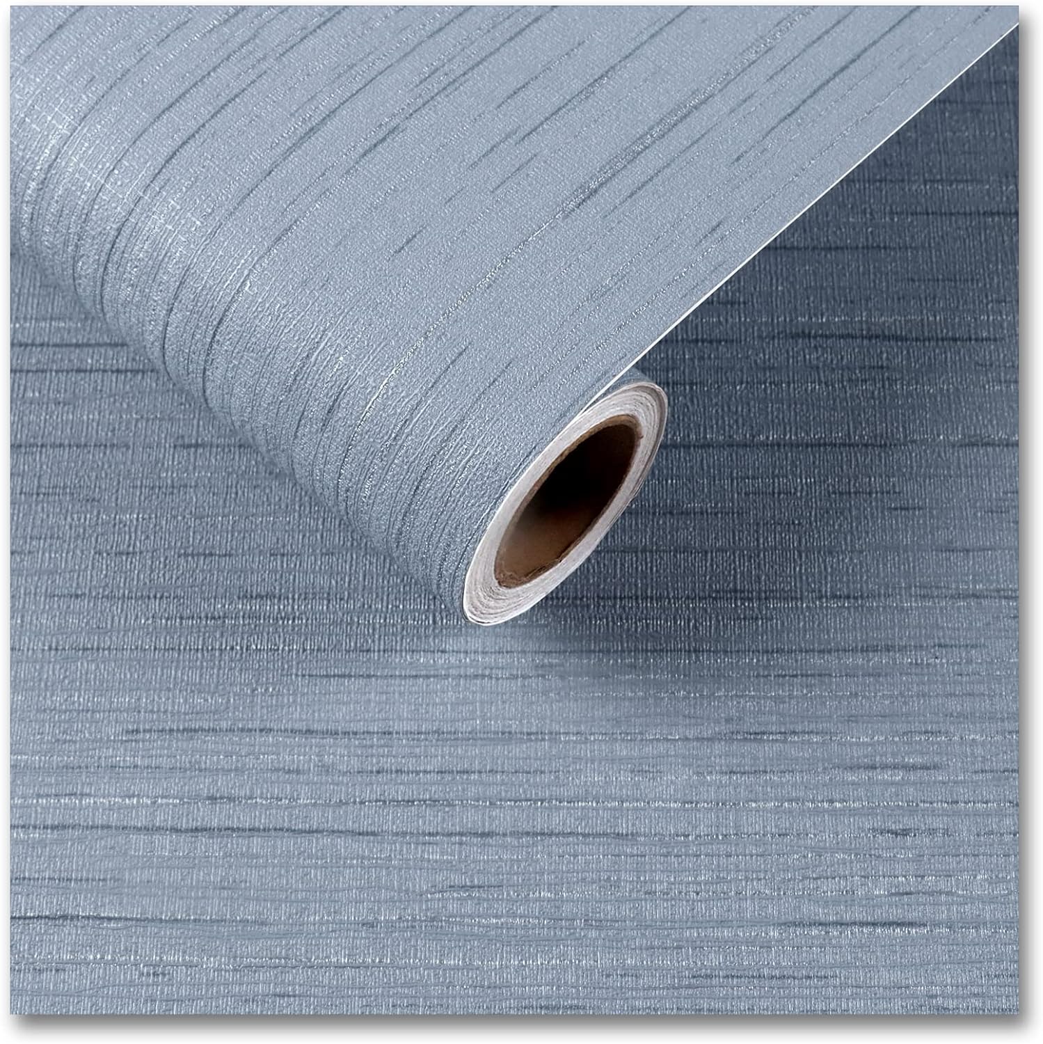 CRE8TIVE Grasscloth Peel and Stick Wallpaper Textured Blue Grass Cloth Wallpaper Removable Linen Fabric Wallpaper Vinyl Self Adhesive Light Blue Contact Paper for Bedroom Cabinets Shelf Liner 12x80