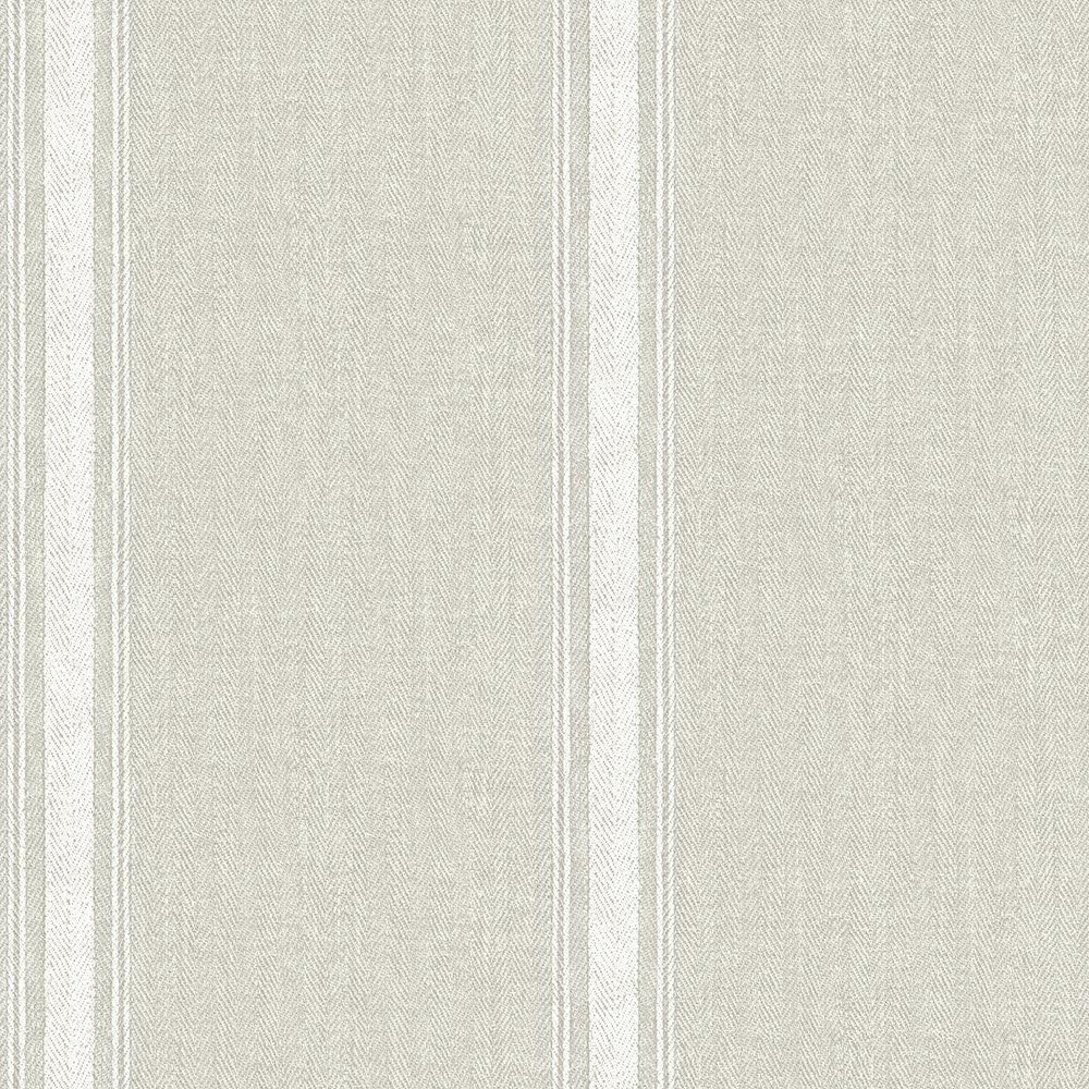 Chesapeake 3115-12463 Linette Fabric Stripe Wallpaper , Light Grey