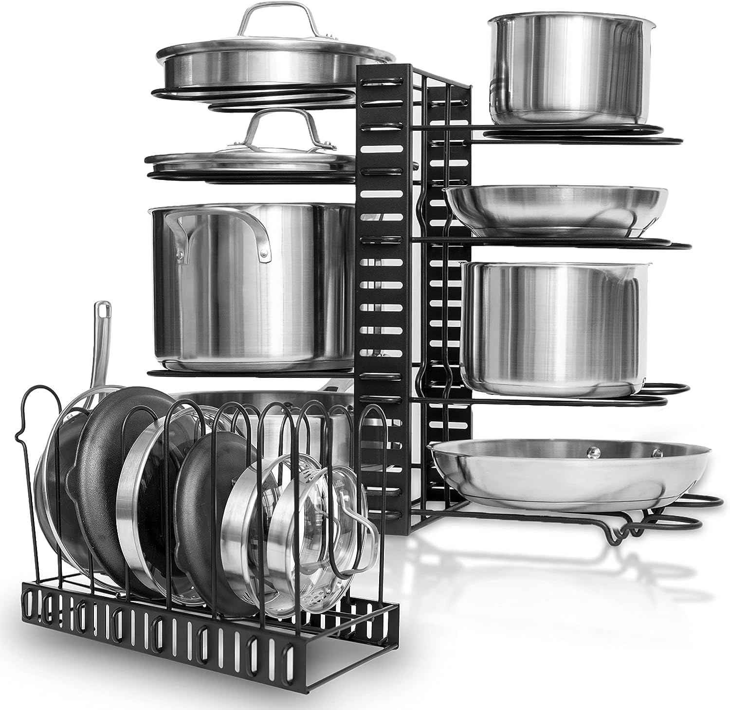 GeekDigg Pots and Pans Organizer for Cabinet | 7.9